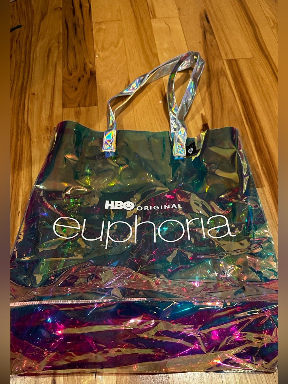 HBO Euphoria Iridescent Tote Bag - Holographic Multicolor